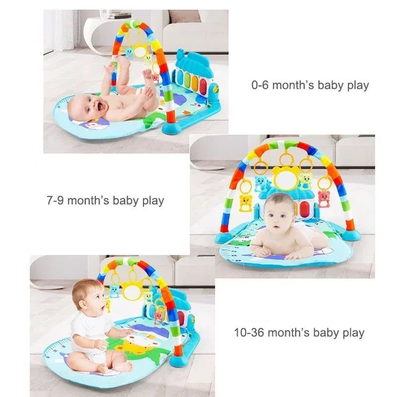 Tapis d'Activité Bébé – Tapis de Jeu Éducatif avec Musique et Activités Ludiques