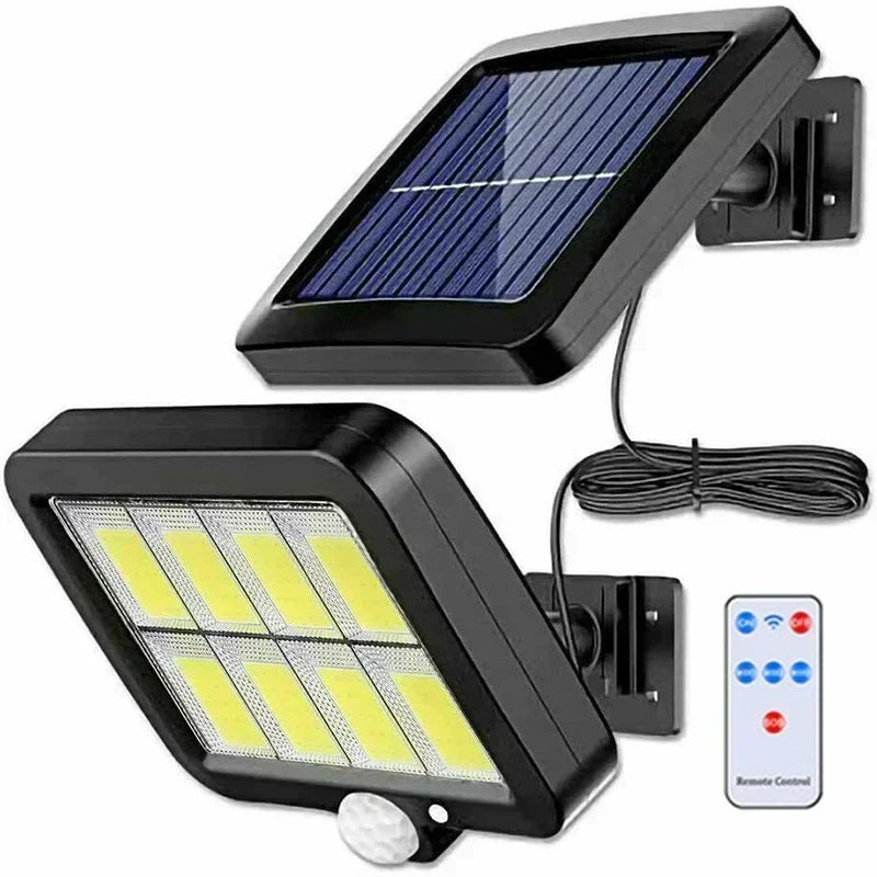 LuminaX Solar | 100 COB LED Solar Light | IP65 | Capteur de mouvement ...