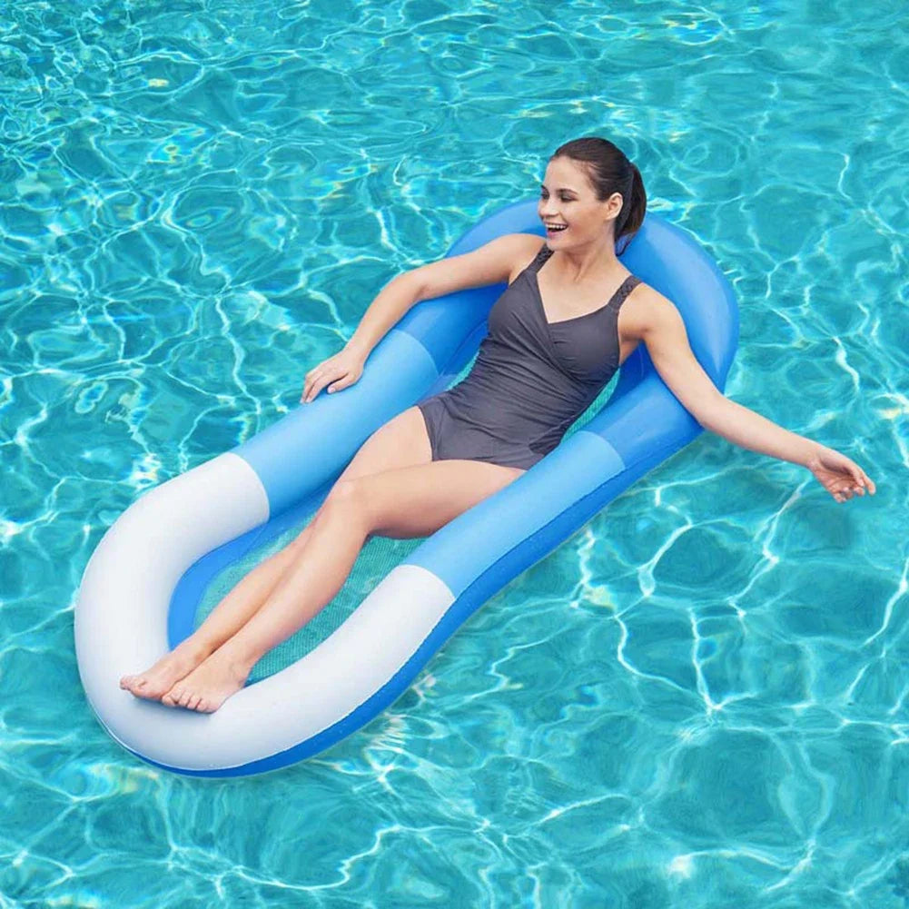 Hamac Aquatique Gonflable de Luxe - Lit Flottant Confortable pour Piscine et Plage