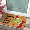 Tapis de porte de Noël avec design Grinch - Accueil Joyeux pour les Fêtes