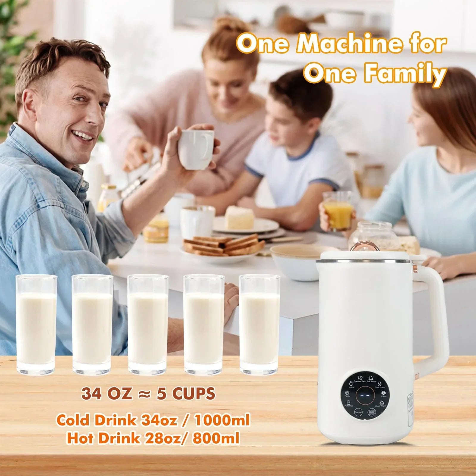 8-en-1 Nussmilchmaker (1000 ml) - NutriBlend