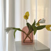 AquaLuxe Élégante Vase en Acrylique | Vase à contraste rose et bleu époustouflant pour une décoration intérieure moderne et une touche artistique