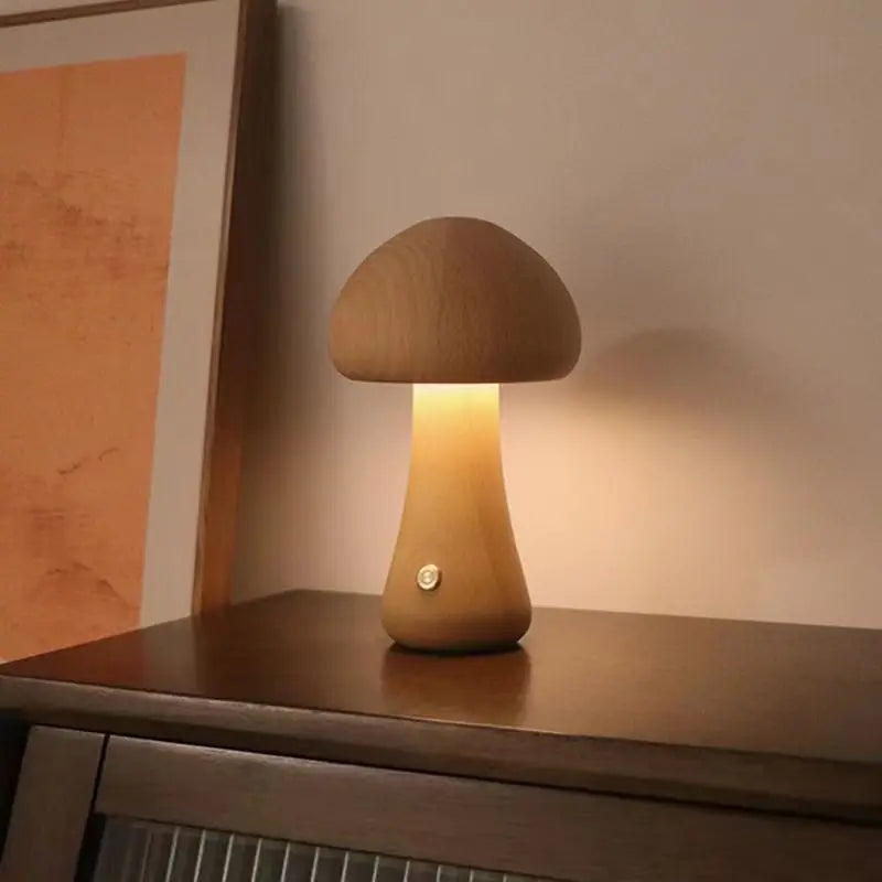 AuraMush | Lampe en bois massif pour une atmosphère chaleureuse