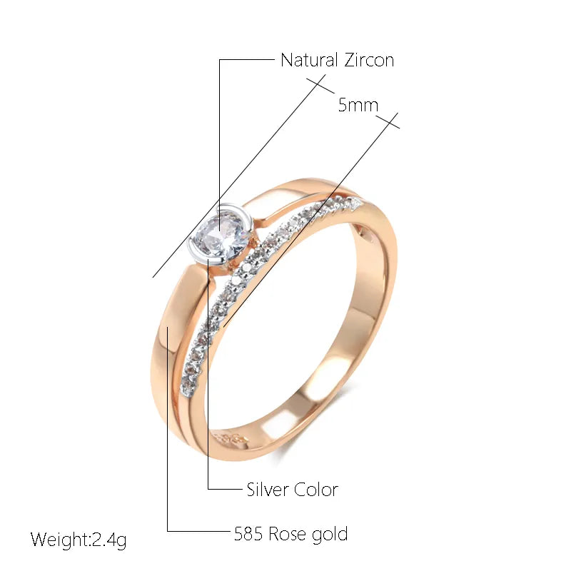 Bague luxueuse en zircon naturel