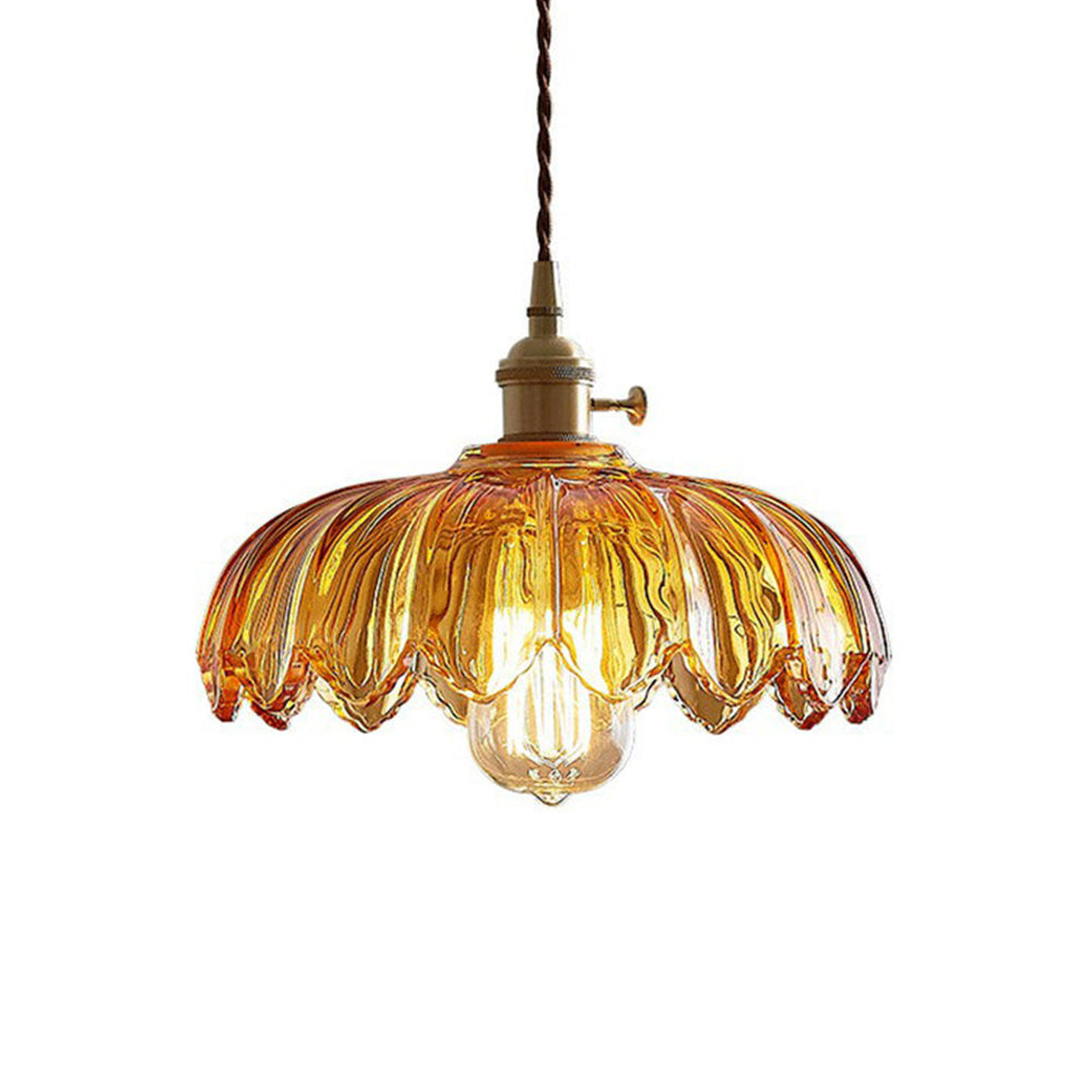 Suspension en Verre Bulle – Lampe Suspendue Élégante en Verre Transparent et Cuivre