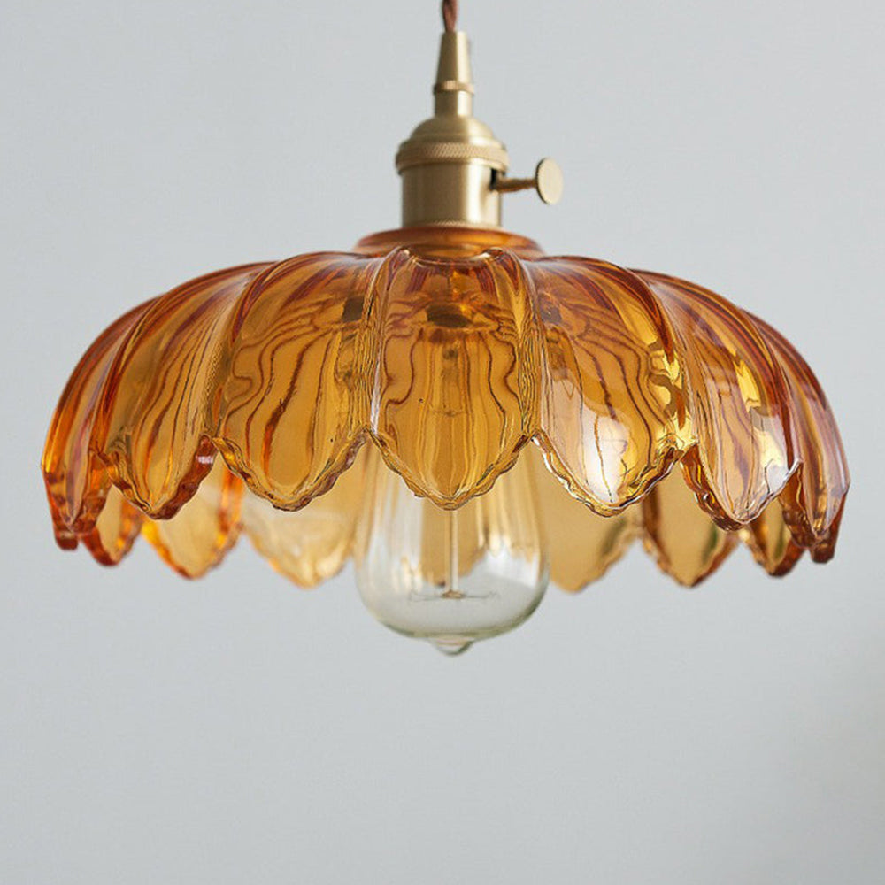 Suspension en Verre Bulle – Lampe Suspendue Élégante en Verre Transparent et Cuivre