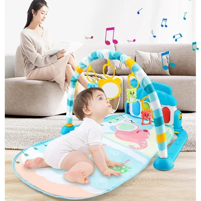 Tapis d'Activité Bébé – Tapis de Jeu Éducatif avec Musique et Activités Ludiques