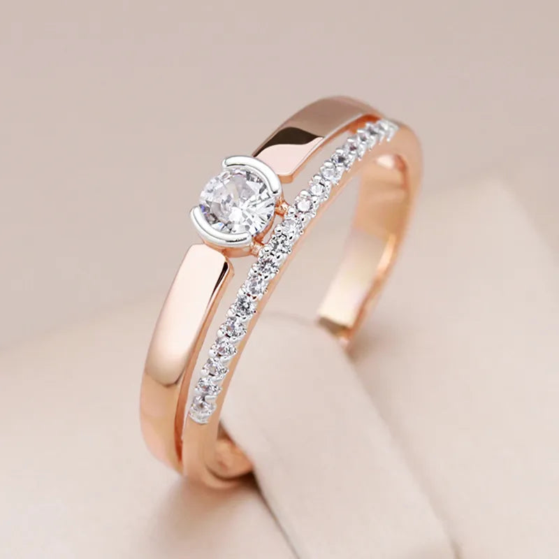 Bague luxueuse en zircon naturel