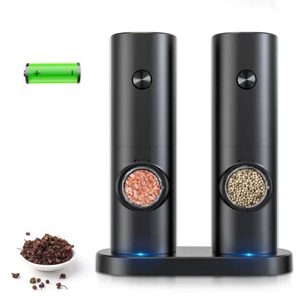 Moulin à Poivre et Sel Électrique GourmetElegance | Moulin de luxe avec éclairage LED pour des épices parfaitement moulues