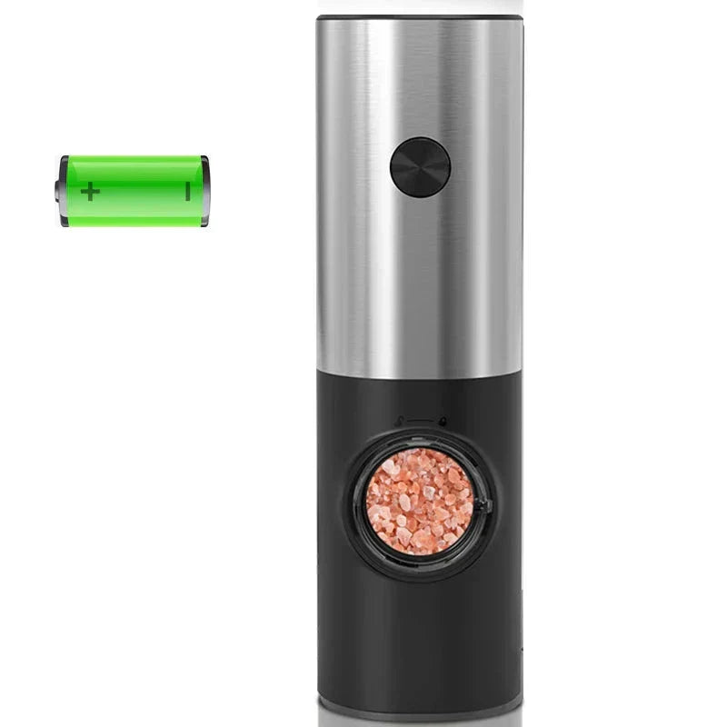 Moulin à Poivre et Sel Électrique GourmetElegance | Moulin de luxe avec éclairage LED pour des épices parfaitement moulues
