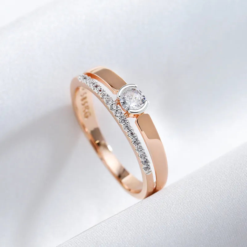 Bague luxueuse en zircon naturel