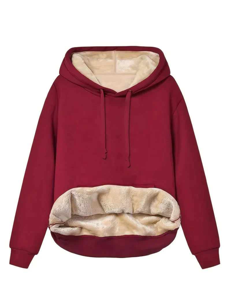 Sweat à capuche en fausse fourrure | Pull confortable et élégant pour les jours froids
