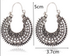 Boucles d'oreilles tibétaines en filigrane en argent 925