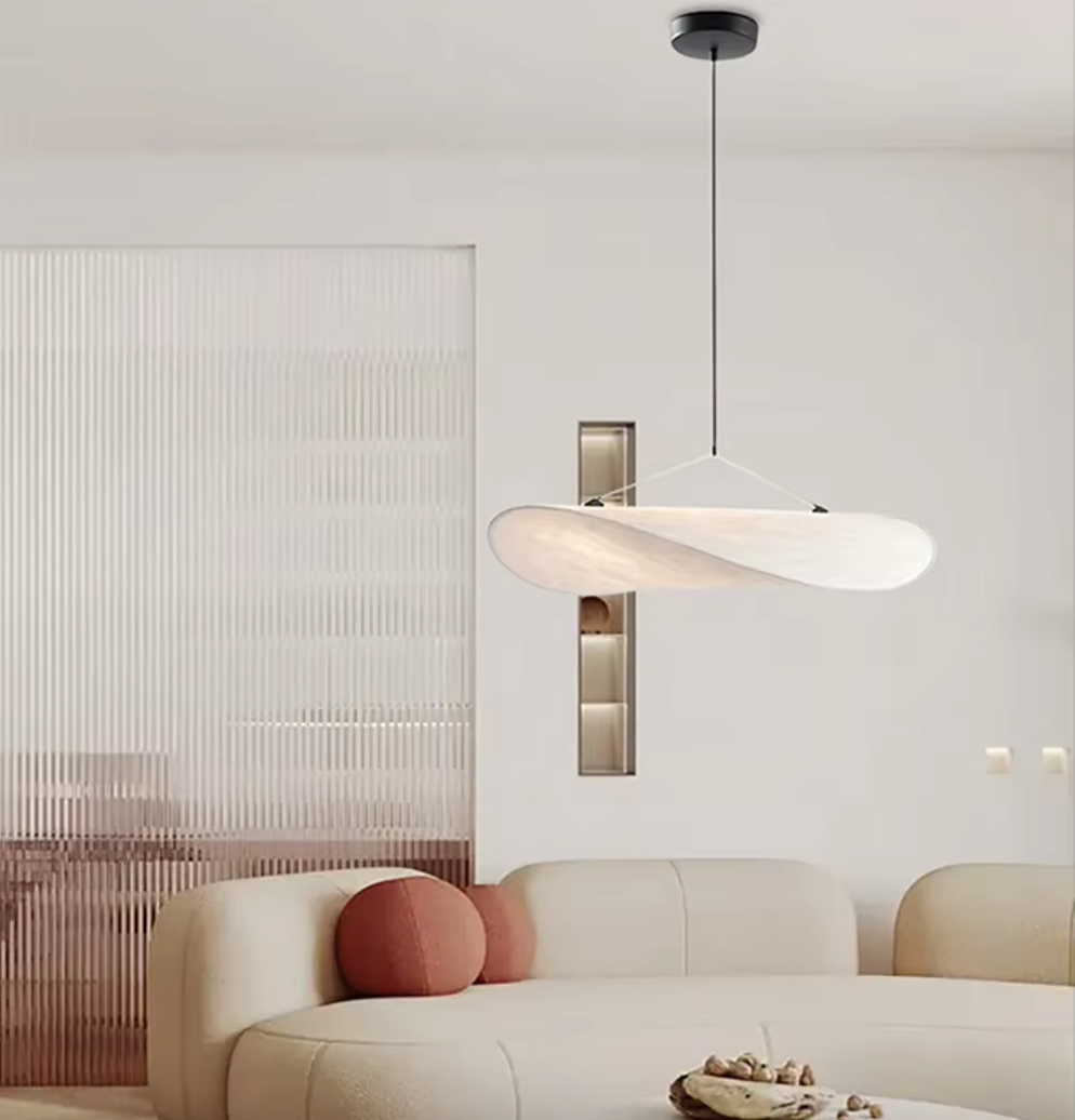 Style Japandi | Lampe de Plafond en Soie | Suspension Élégante | Éclairage Doux | Tissus Luxueux | Décorations Modernes et Traditionnelles | Durable et Écologique | Dimensions : 40/60/80/100 cm | LED Inclus