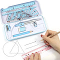 Ensemble de règle et de crayons géométriques de 8 pièces | Set de dessin | Set scolaire pour étudiants en mathématiques et en géométrie