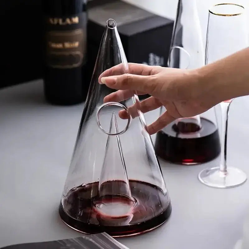 Verre à décanter pyramide | Verseur et séparateur de vin en cascade à action rapide