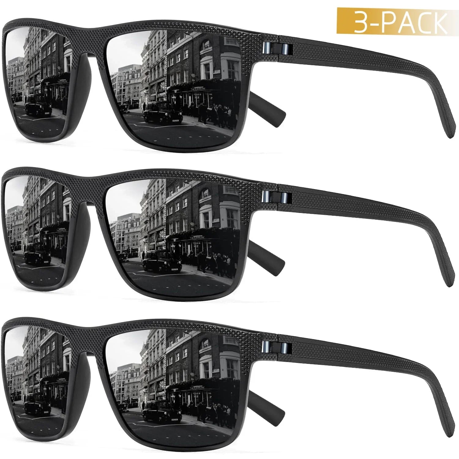 AquaShield Lunettes de Soleil Polarisées 3-Pack – Protégé et Stylé