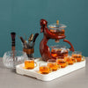 TeaLux Artisan Ensemble de Théière | Ensemble de thé élégant et automatique avec verre résistant à la chaleur et support stylé pour une expérience d'infusion parfaite