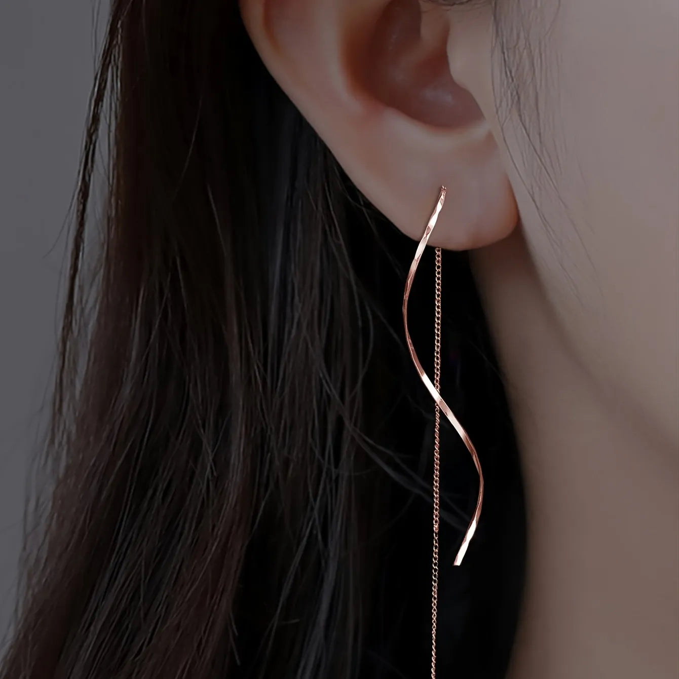 Boucles d'oreilles en forme de vagues