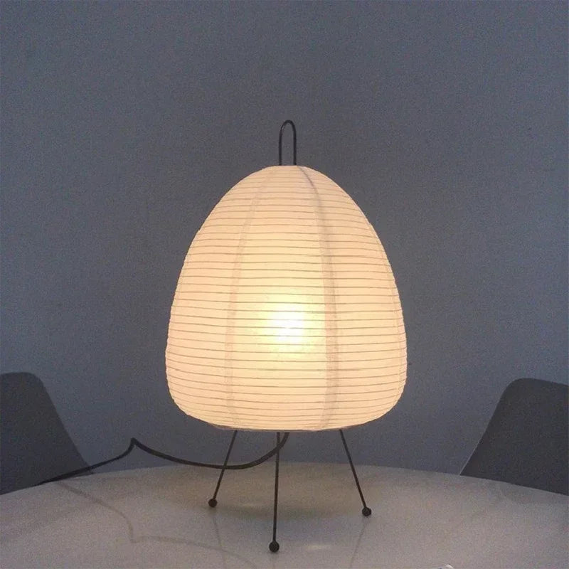 ZenGlow Lampe à poser en papier de riz japonais | Lampadaire atmosphérique et élégant pour des intérieurs chaleureux et apaisants