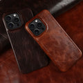Coque en Cuir Crownline pour iPhone en Cuir Vachette Fait Main