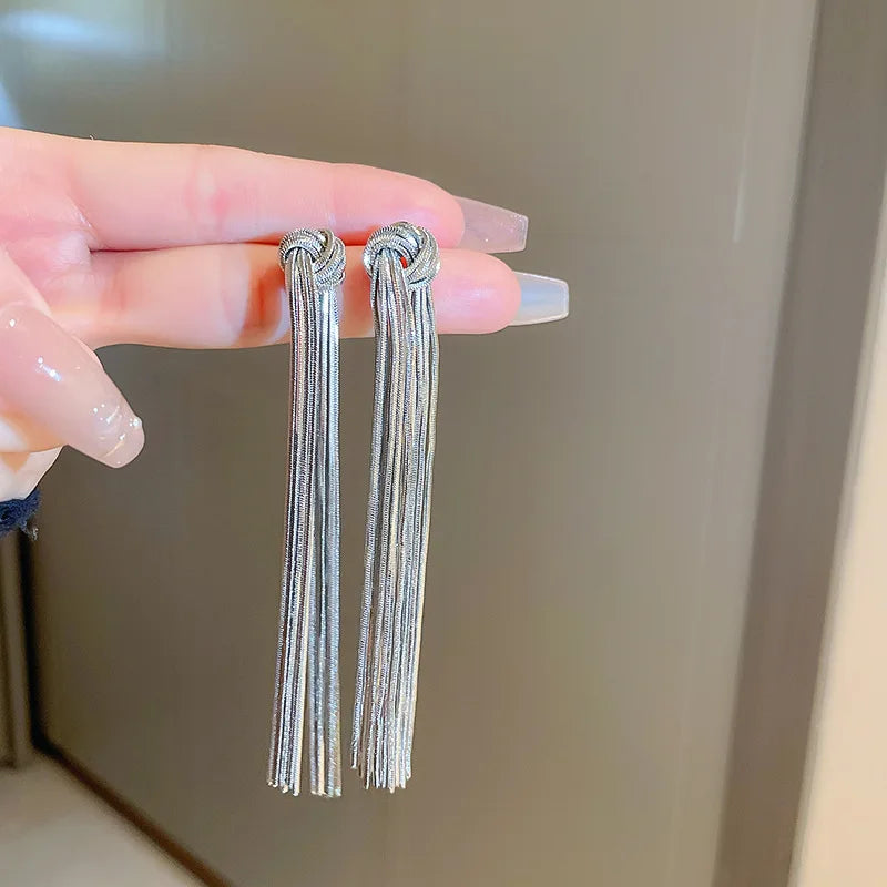 Boucles d'oreilles longues à franges