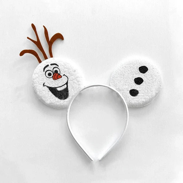 Accessoires de cheveux Frozen – Bandeaux Elsa et Anna avec oreilles de Mickey Mouse pour filles