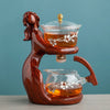 TeaLux Artisan Ensemble de Théière | Ensemble de thé élégant et automatique avec verre résistant à la chaleur et support stylé pour une expérience d'infusion parfaite