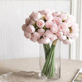 Bouquet de Pivoines en Soie Lyra avec 27 Fleurs Réalistes dans des Tons Romantiques