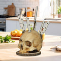 GothicCulinary - Support de couteau en forme de crâne pour un rangement élégant