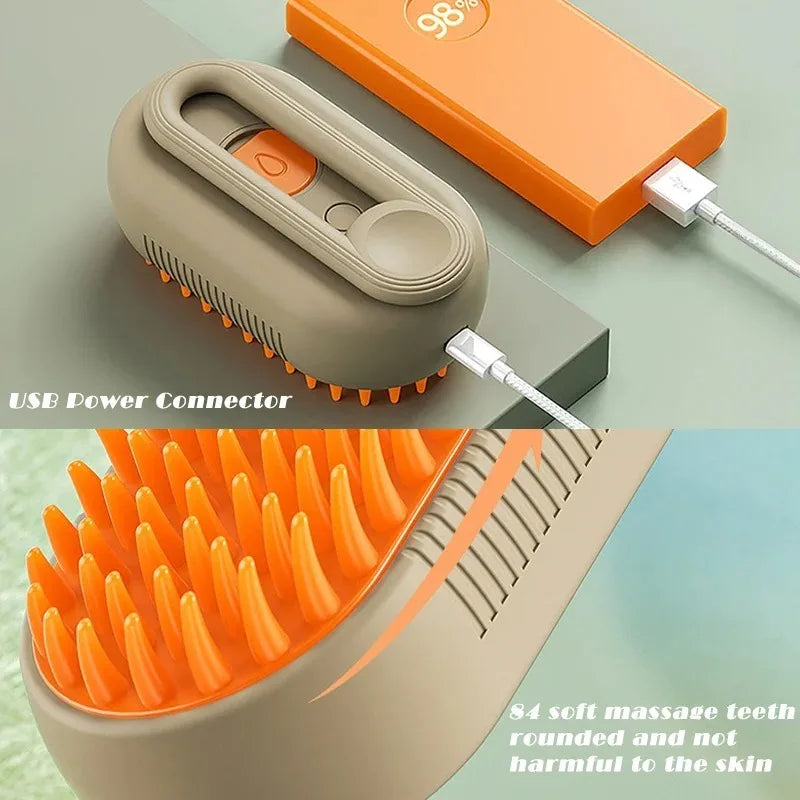 Brosse à vapeur électrique 3-en-1 pour animaux - SteamPet