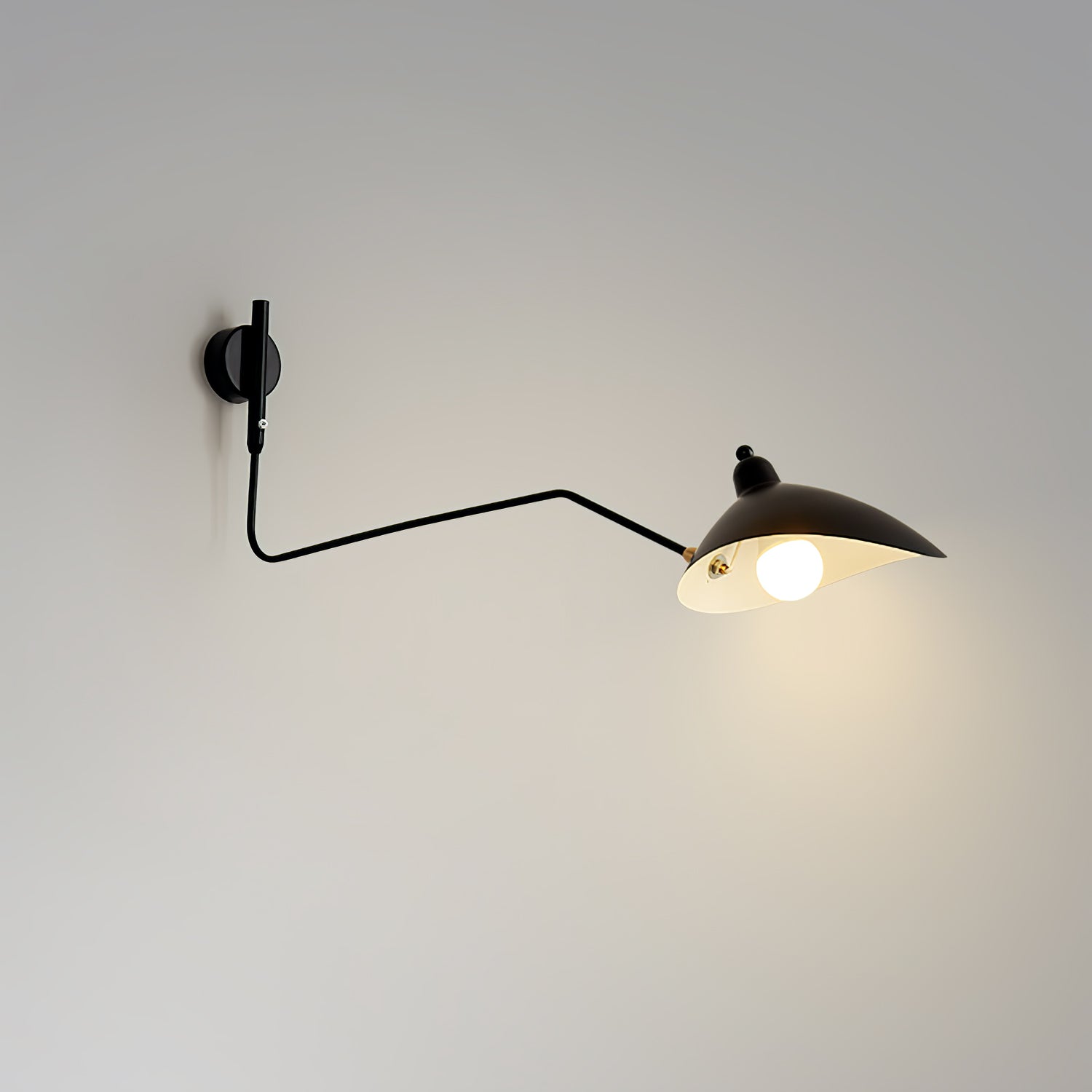 Applique Murale à Un Bras Serge Mouille – Design Iconique des Années 1950 avec Bras Réglable