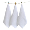 10 Pièces Serviettes de Visage en Coton Doux Blanc Hôtel