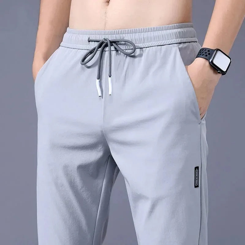 SilkTrend Luxe Sportbroek | Pantalon d'été slim-fit polyvalent en soie glacée respirante pour un confort et un style ultimes
