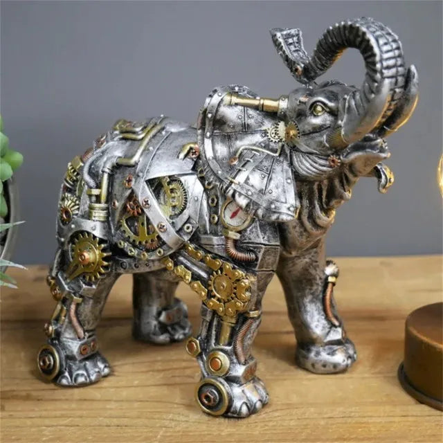 ArtisanForge Steampunk Sculpture Animale | Impressionnant ornement animal mécanique qui enrichit la décoration industrielle chic avec une élégance artistique unique