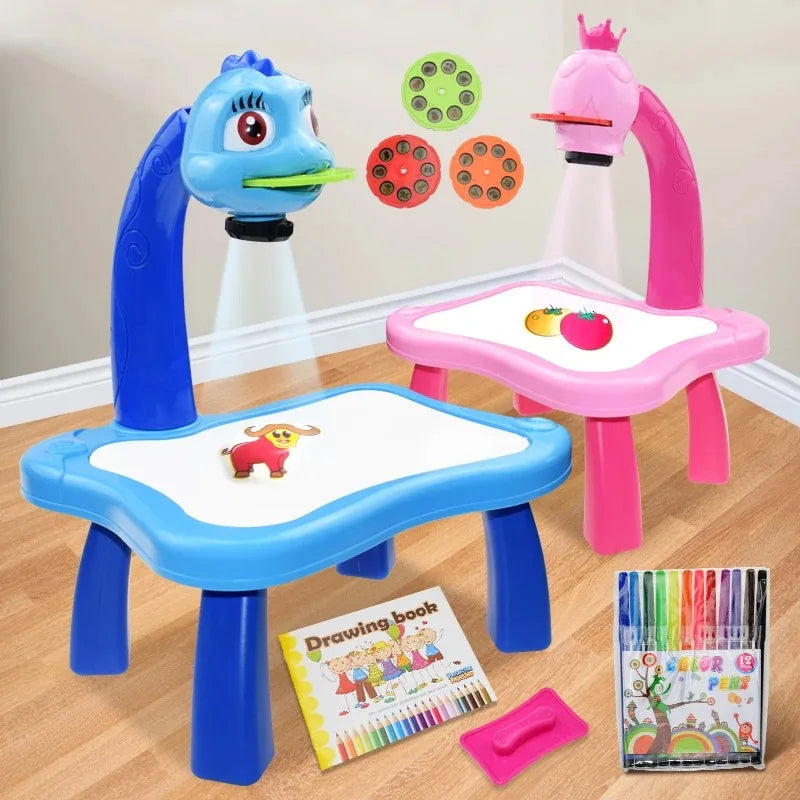 ArtistryElite Tableau de Dessin Lumineux | Tableau de dessin interactif pour enfants avec projection LED, stimule la créativité et l'apprentissage ludique.