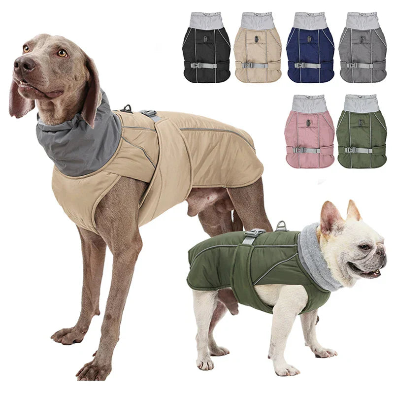 Veste d'hiver FurShield pour chien | Manteau imperméable et chaud en coton pour animaux de compagnie
