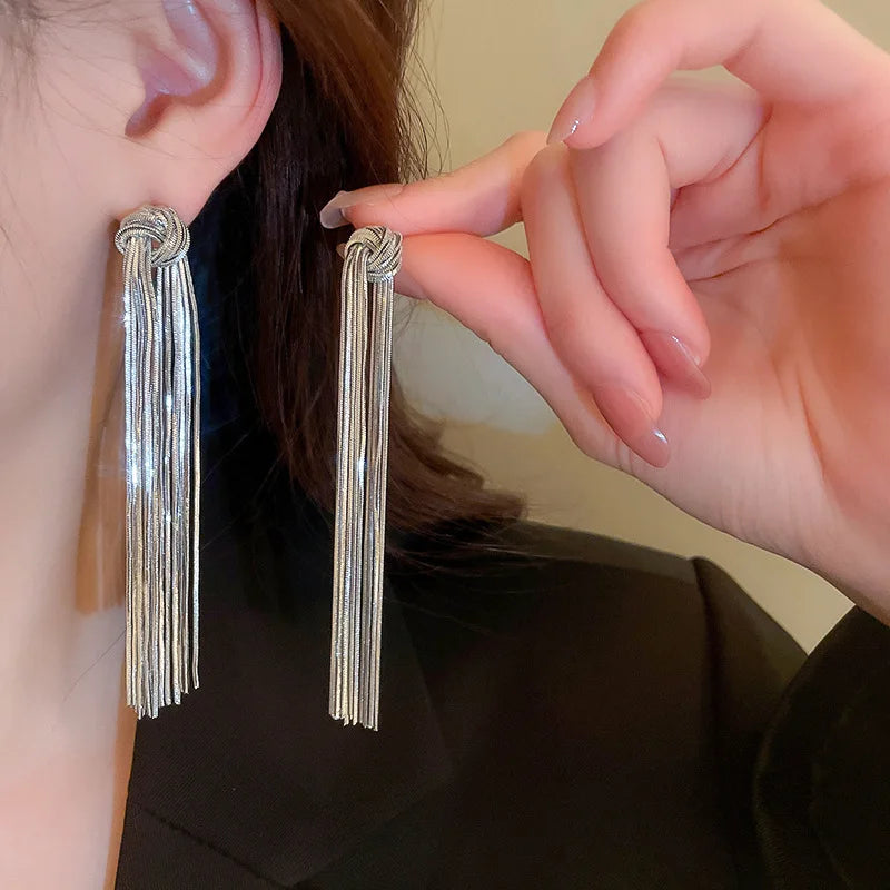 Boucles d'oreilles longues à franges