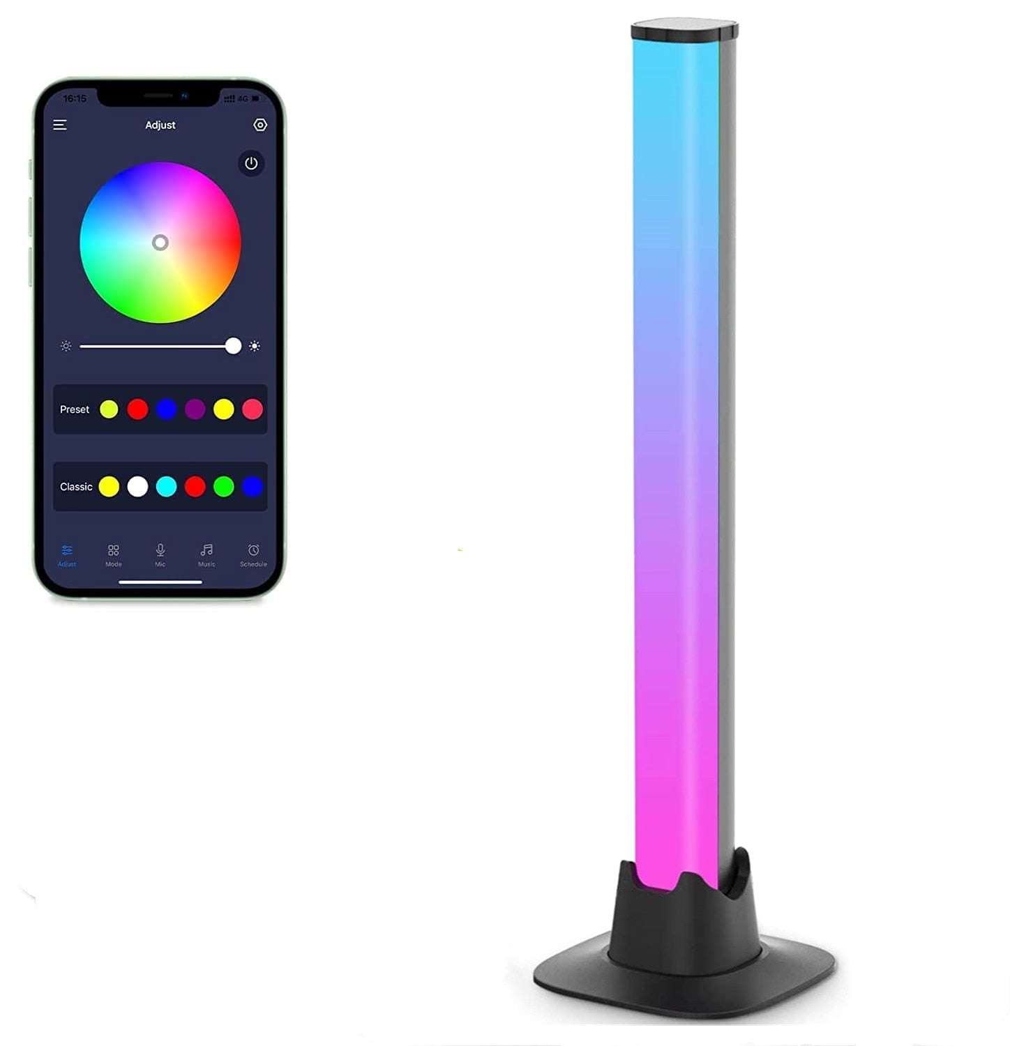 Barres LED de synchronisation musicale - LumiRhythm