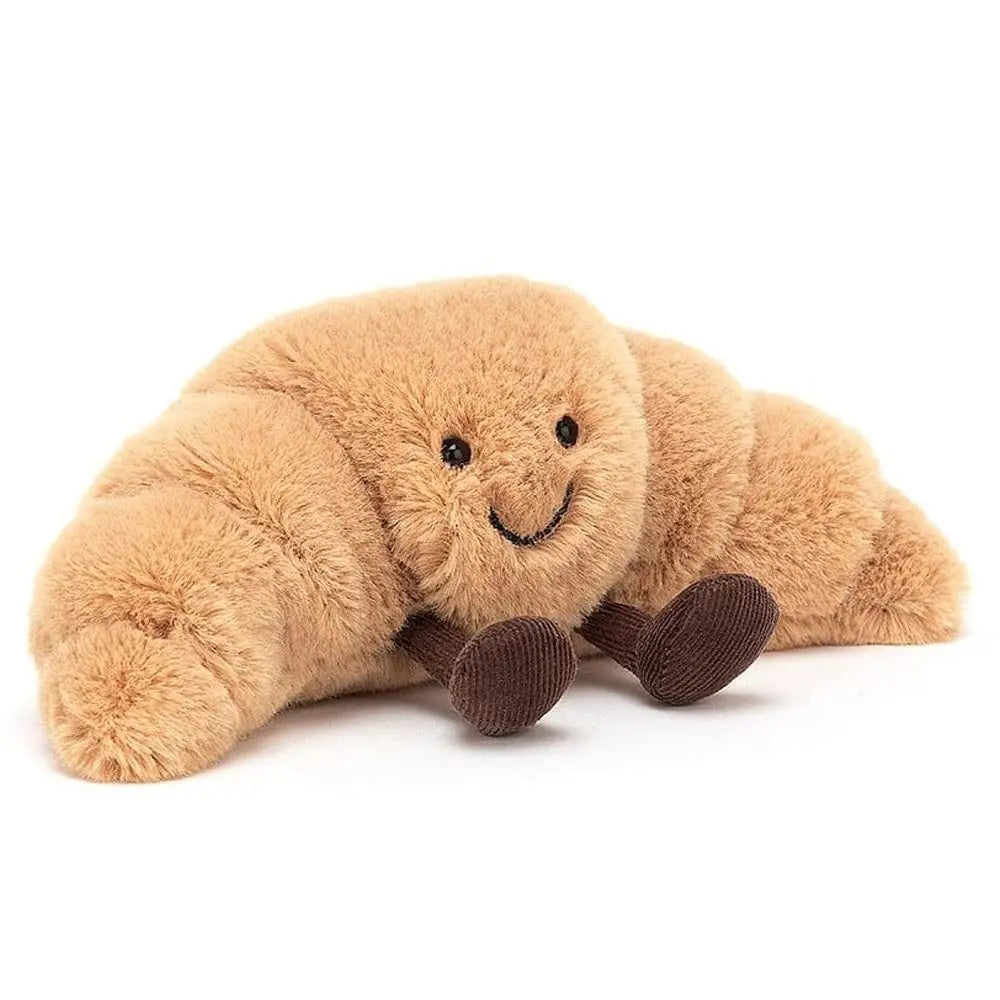 CuddleNest Luxe Peluche Croissant Peluche | Coussin ultra-doux pour un plaisir de câlin inégalé