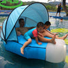 Canapé Gonflable avec Ombre – Confortable et Imperméable pour Plage et Piscine