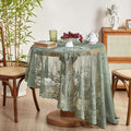 Nappe Ronde Florale en Dentelle Transparente