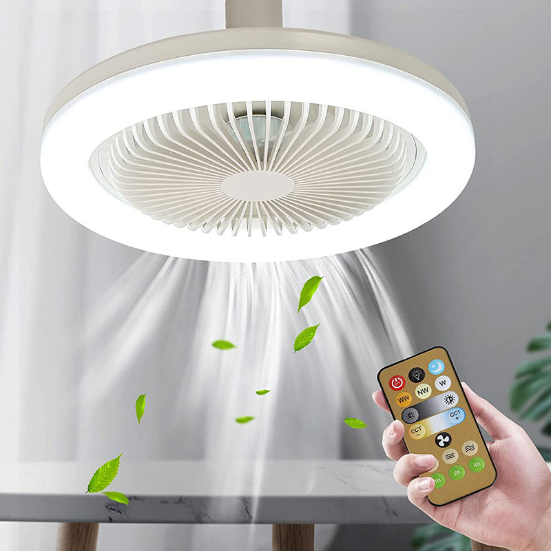 Ventilateur de Plafond avec Lumière, Vissage dans Chaque Douille, avec Télécommande