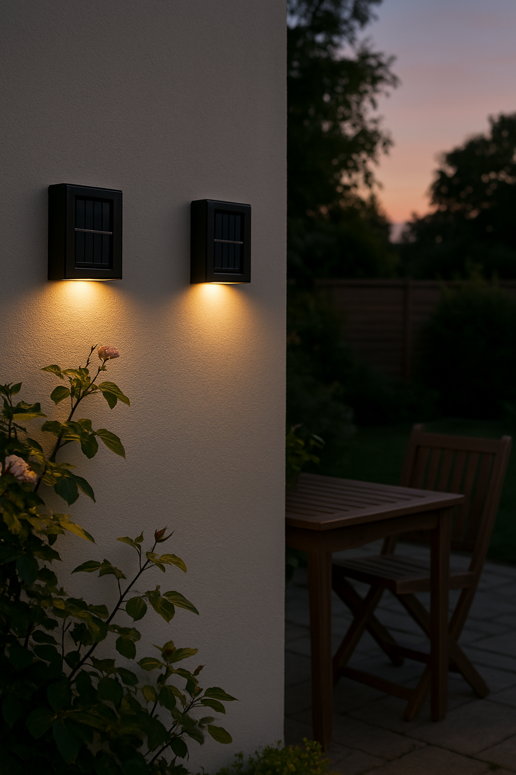 SolarGlow™ Lampes Murales Solaires LED – Sans Fil, Résistantes aux Intempéries & Ambiance Lumineuse pour Espaces Extérieurs