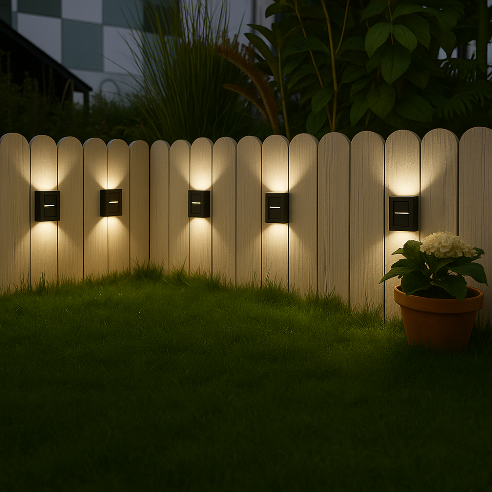 SolarGlow™ Lampes Murales Solaires LED – Sans Fil, Résistantes aux Intempéries & Ambiance Lumineuse pour Espaces Extérieurs