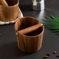 Boîte à café en bois massif