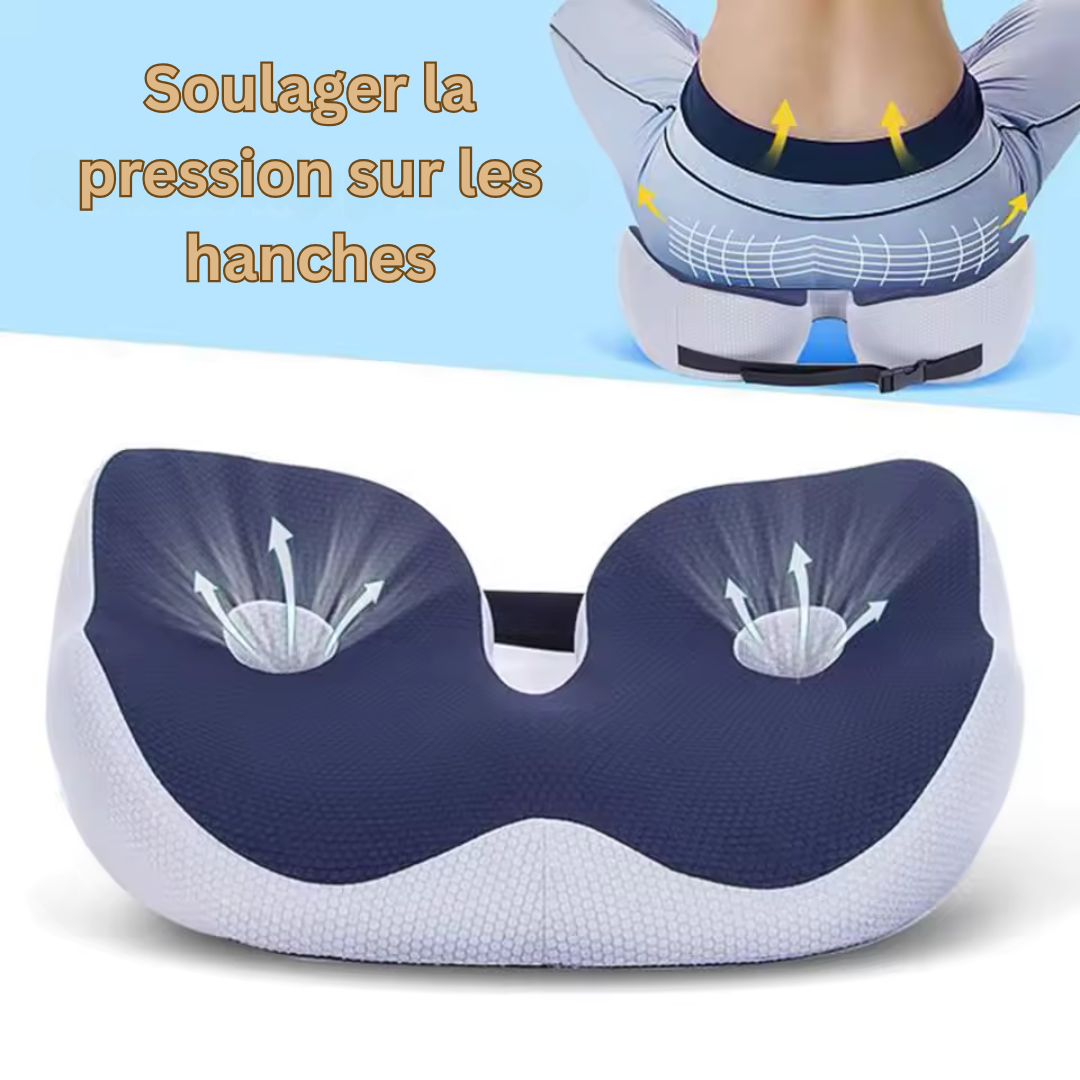 Coussin de Siège en Mousse à Mémoire Réglable LuxuraComfort | Coussin Ergonomique pour un Confort et un Soulagement Ultimes