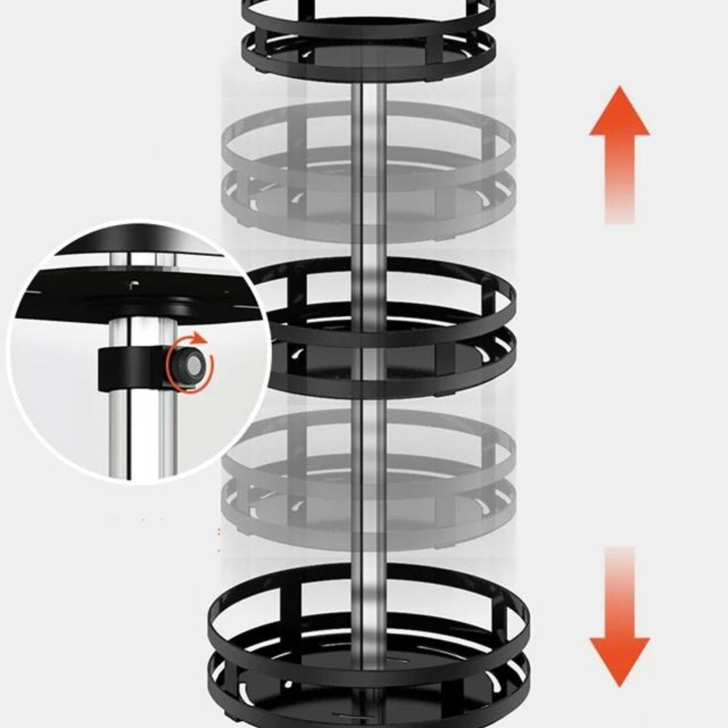 Organisateur de Condiments Luxe GourmetSphere | Support rotatif à 360° pour un espace cuisine optimal