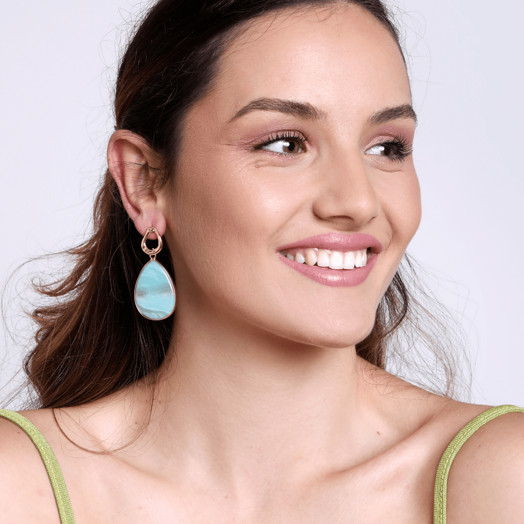 Boucles d'oreilles Amazonite Tropicale - Amara