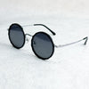 Unisexe - Lunettes de soleil rondes - Réduction de lumière réglable - Métal polarisé